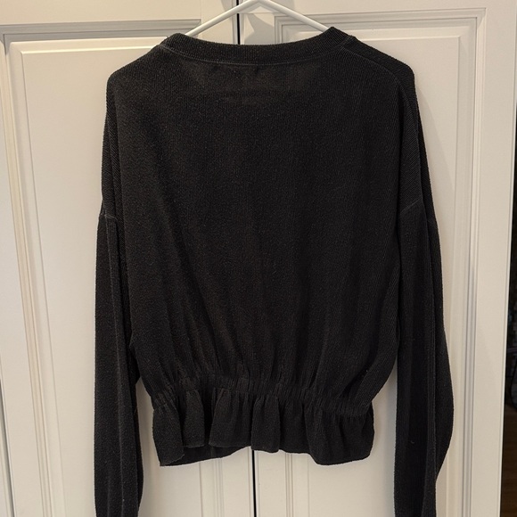 Zara Women's Black Gathered Sweatshirt - Picture 5 of 5